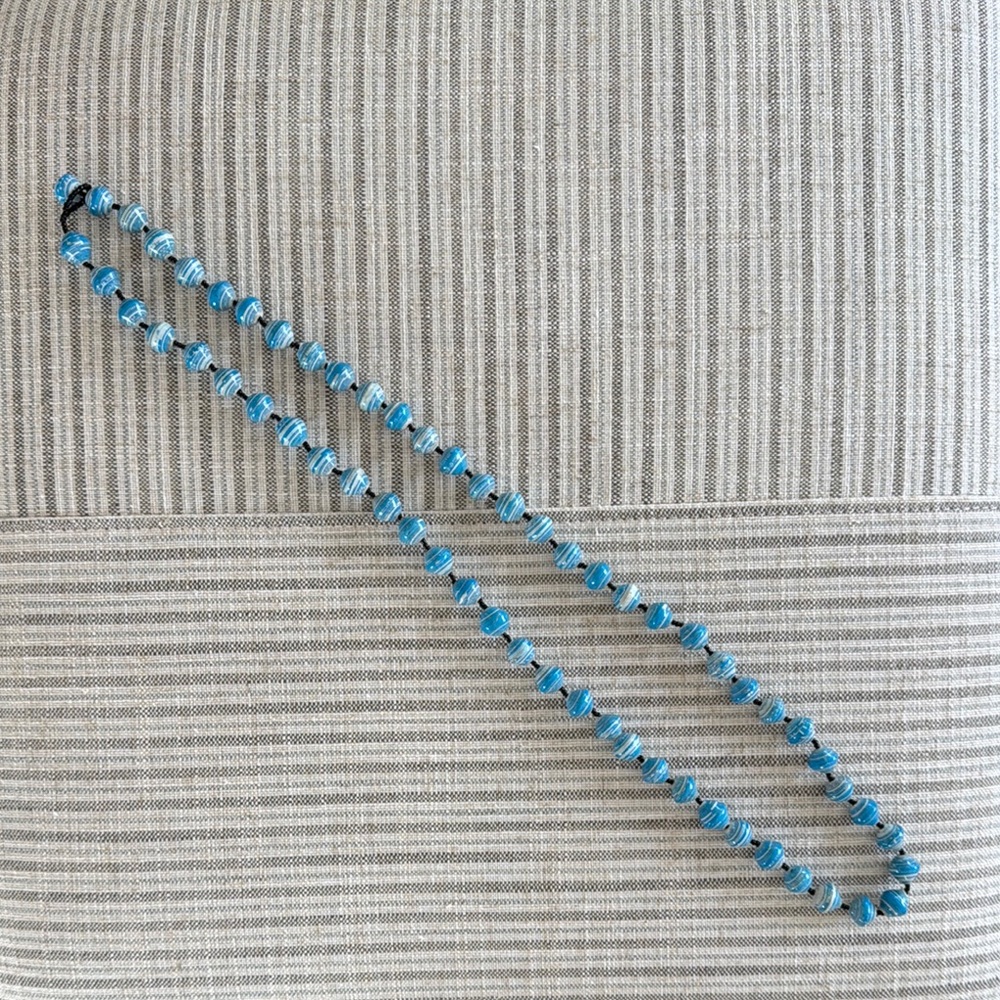 Handmade Ethiopian paper beaded necklace